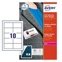 Avery Zweckform Naambadge Etiketten Verwijderbaar 80 x 50mm Wit Pak van 200 (20 Vellen van 10 Etiketten)