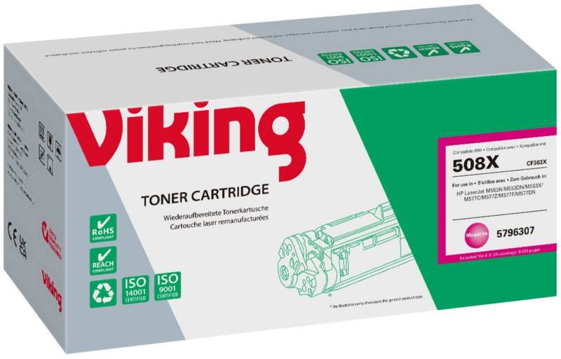 Viking 508X compatibele HP tonercartridge CF363X magenta