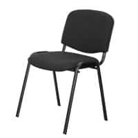 Niceday Stapelbare stoel met optionele armleuning 5815485 Zwart 4 stuks