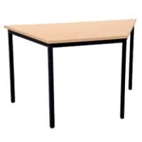 Table de réunion Niceday Trapézoïdal Brun clair, noir 120-60 x 52 x 75 cm