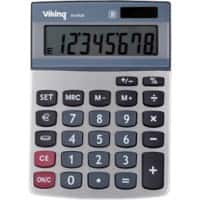 Office Depot Bureaurekenmachine AT-812E 8-cijferige display Zilvergrijs
