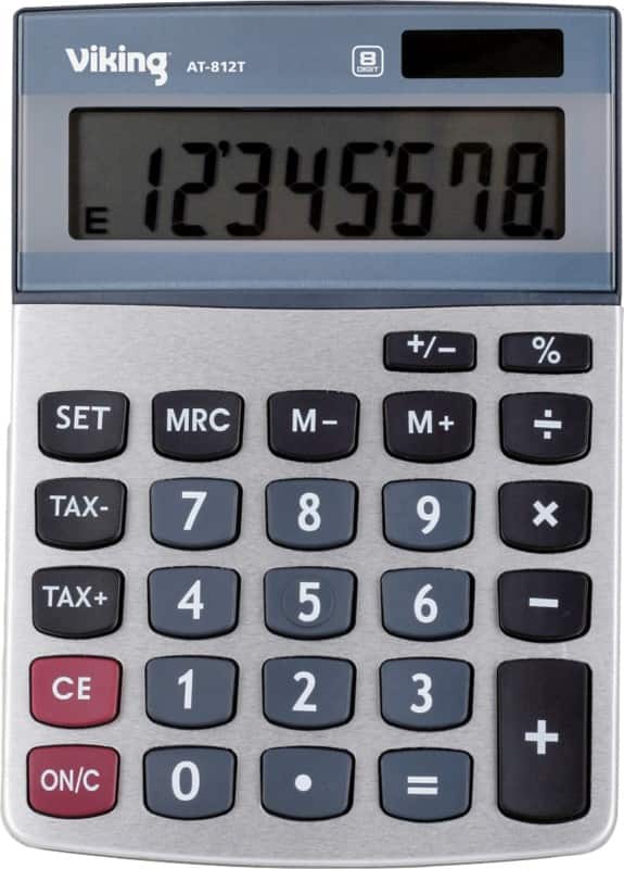 Calculatrice de bureau Viking AT-812T 8 chiffres Argenté