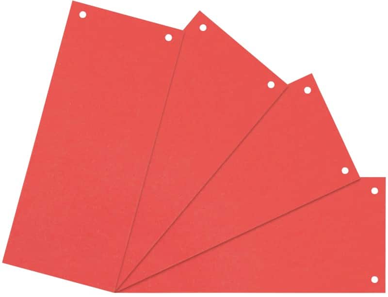 Bandes intercalaires Viking 100% Recyclé A4 Rouge Carton Rectangulaire 2 Perforations 5843529 100 Unités