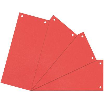 Intercalaires Niceday Vierge 10,5 x 24 cm Rouge Carton Rectangulaire 2 Perforations 5843529 100 Unités