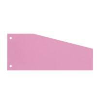 niceday Blanco Scheidingsstroken 10,5 x 24 cm Roze Karton Trapeziumvormig 2 gaten 100 stuks