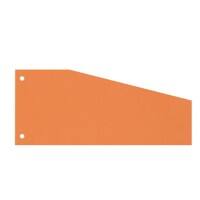 niceday Blanco Scheidingsstroken 10,5 x 24 cm Oranje Karton Trapeziumvormig 2 gaten 100 stuks