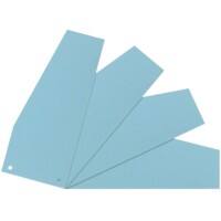 niceday Blanco Scheidingsstroken 10,5 x 24 cm Blauw Karton Trapeziumvormig 2 gaten 100 stuks