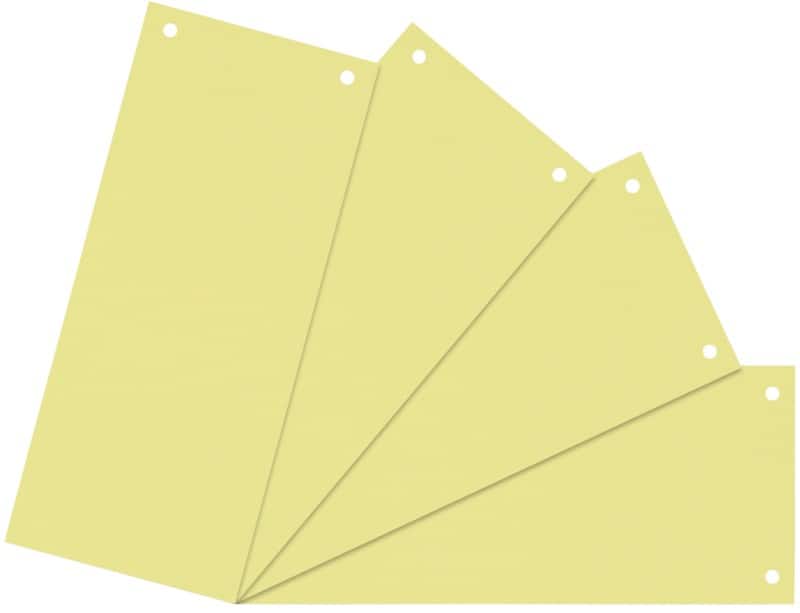 Viking Scheidingsstroken 100% Gerecycled A4 Geel Karton Rechthoekig 2 Gaten 5847120 100 Stuks