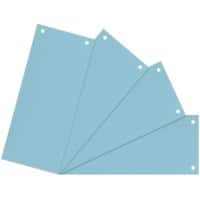 niceday Blanco Scheidingsstroken 10,5 x 24 cm Blauw Karton Rechthoekig 2 gaten 100 stuks