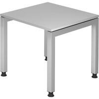 Bureau Hammerbacher J Series VJS Hauteur ajustable Rectangulaire Gris 4 pieds métalliques 800 (L) x 800 (P) x 760 (H) mm Acier, Aggloméré