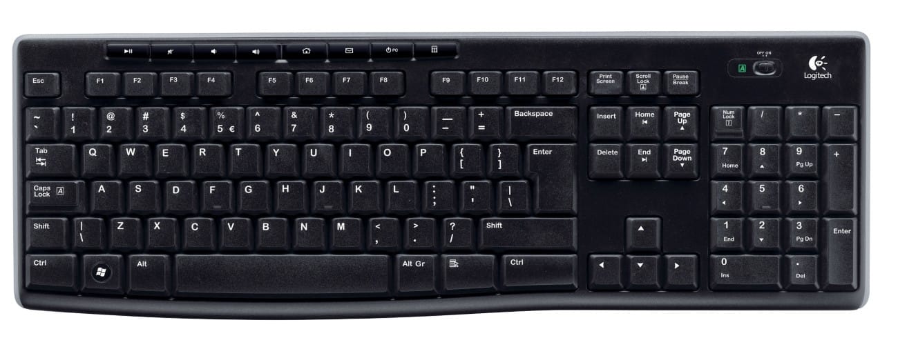 Logitech Draadloos toetsenbord K270 QWERTZ DE USB-nano-ontvanger Zwart