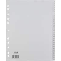 Office Depot Tabbladen A4+ Grijs 31 tabs 11-gaats polypropyleen 1 tot 31