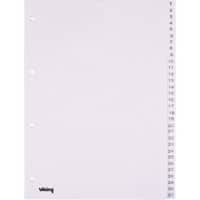 Office Depot Tabbladen A4 Wit 31 tabs 4-gaats polypropyleen 1 tot 31