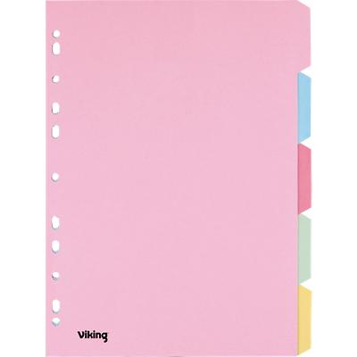 Viking Blanco Tabbladen 100% Recycled A4 Kleurenassortiment 5 tabs Karton Rechthoekig 11 Gaten 5 Vellen