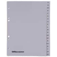 Intercalaires Office Depot A5 Gris 20 onglets A - Z