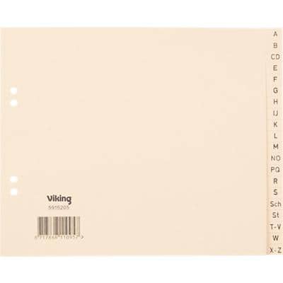 Intercalaires Viking papier 100 g/m² A4 (1/2 hauteur) 20 intercalaires Chamois