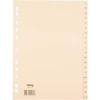 Office Depot Tabbladen A4 Vaalgeel 20 tabs 11-gaats Geperforeerd Papier A - Z