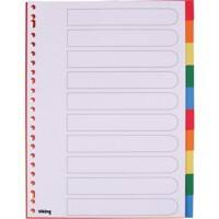 Intercalaires Office Depot Vierge A4 Blanc Assortiment 10 intercalaires Polypropylène Rectangulaire 23 Perforations 5915623 10 Feuilles