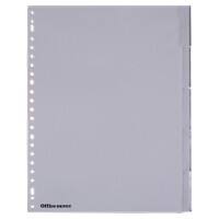 Intercalaires Office Depot onglets imprimables A4 Gris 5 intercalaires Polypropylène Rectangulaire 23 Perforations 5915709 5 Feuilles