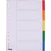 Intercalaires Office Depot Vierge A4 Assortiment 5 intercalaires Polypropylène Rectangulaire 11 Perforations 5915907