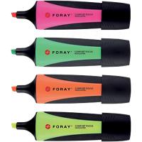 Foray Comfort Focus Tekstmarkers Beitel Geel, groen, oranje, roze 4 Stuks