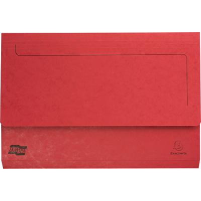 Pochette pour documents Exacompta Europa A4, Foolscap Carton pressé marbré Rouge 35,6 (l) x 0,2 (p) x 24,2 (h) cm 25 unités
