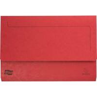 Pochette pour documents Exacompta Europa A4, Foolscap Carton pressé marbré Rouge 35,6 (l) x 0,2 (p) x 24,2 (h) cm 25 unités