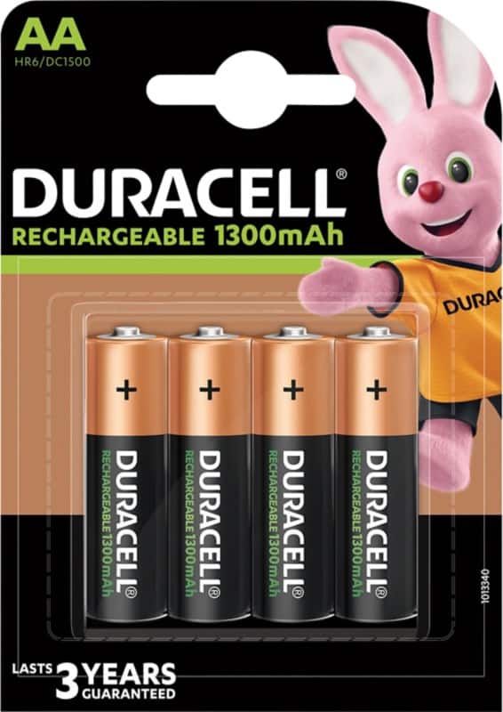 Duracell Batterijen StayCharged AA HR6 1300 mAh Nikkel-metaalhydride (NiMH) 1 V 4 Stuks