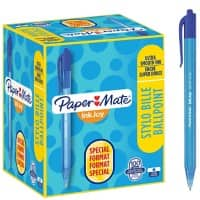 Stylo-bille Papermate InkJoy 100 RT Bleu Rétractable 100 Unités