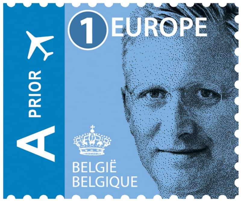 bpost Postzegelvel België Prior Europa Tarief 1 Koning Filip 50 Stuks Op vel Gegomd
