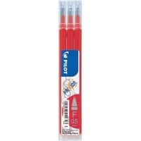 Recharge Pilot FriXion Ball/Clicker Refill 0,4 mm Rouge 3 Unités