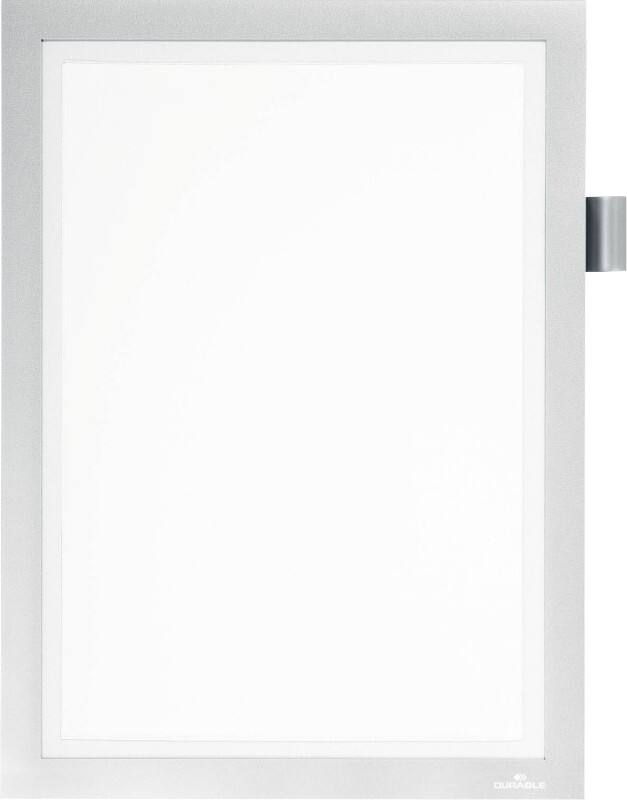 DURABLE DURAFRAME Note A4 Displayframe Zelfklevend Zilver Klevend PVC 4993-23 23,5 (B) x 0,5 (D) x 37 (H) cm