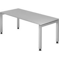 Bureau Hammerbacher J Series VJS Hauteur ajustable Rectangulaire Gris 4 pieds métalliques 1800 (L) x 800 (P) x 760 (H) mm Acier, Aggloméré