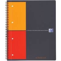 Cahier à spirales Oxford International A4+ Assortiment Couverture PP Quadrillé 80 feuilles