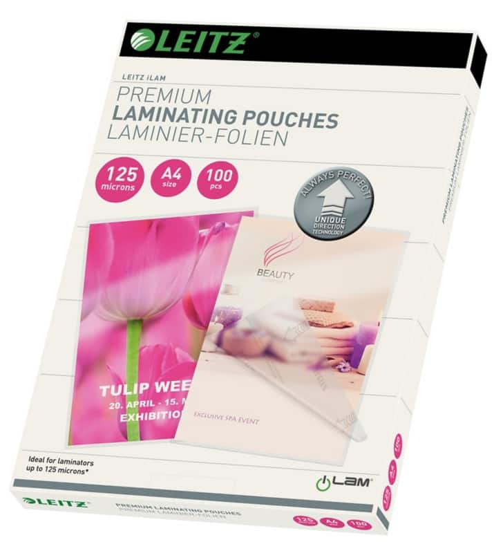 Leitz iLAM Premium Lamineerhoezen A4 Glanzend 125 micron (2 x 125) Transparant 100 Stuks
