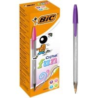 BIC Cristal Fun Balpen Kleurenassortiment Breed 0.6 mm Niet navulbaar 20 Stuks