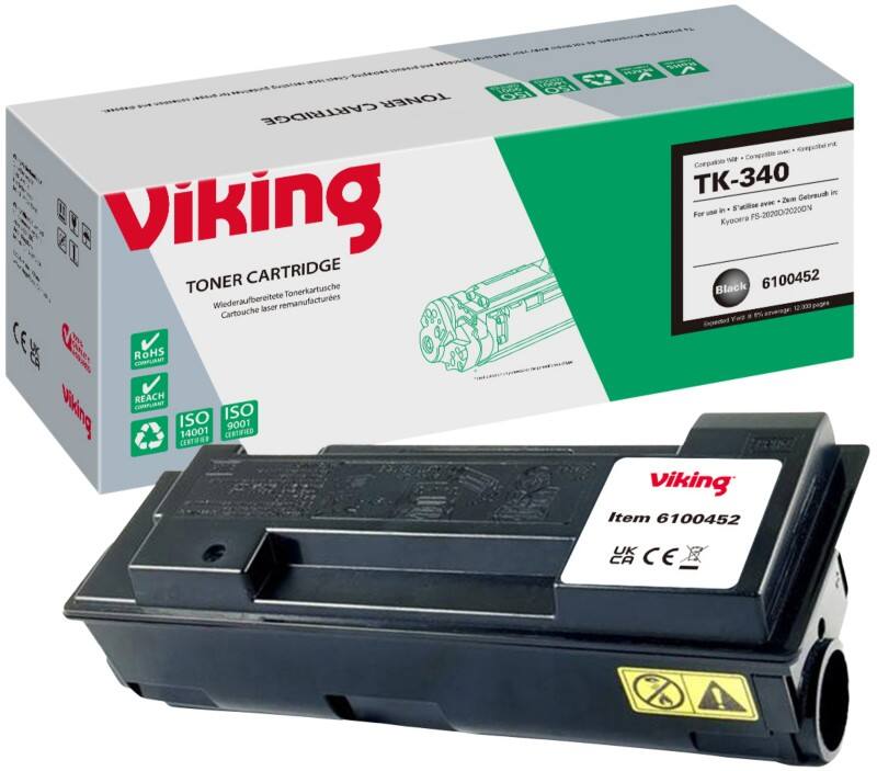 Viking TK-340 compatibele Kyocera tonercartridge zwart