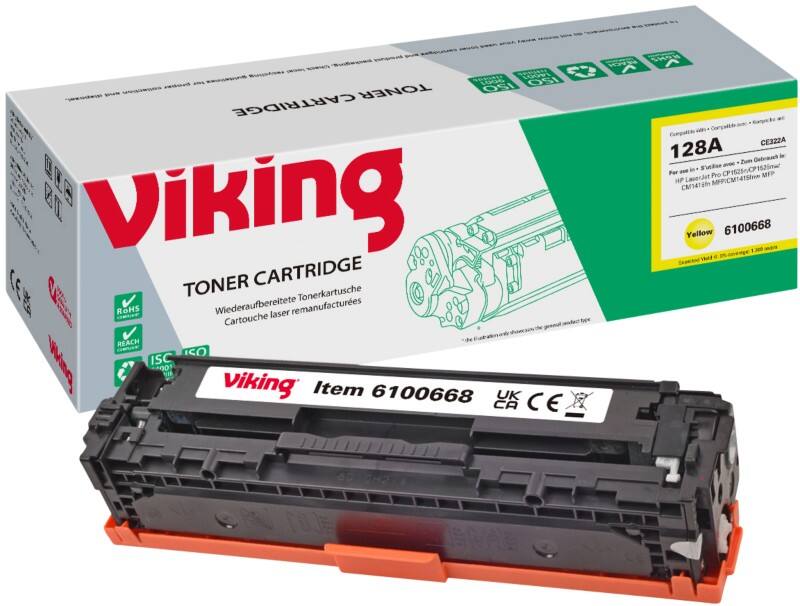 Toner Viking 128A compatible HP CE322A Jaune