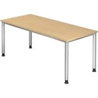 Bureau droit Hacmerbacher HS19/3/S Érable 180 x 80 x 68 - 76 cm