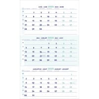 Brepols Driemaandskalender Kalender 2025 3 Maanden per pagina Duits, Frans, Engels, Nederlands 60 (B) x 0,4 (D) x 30 (H) cm Wit