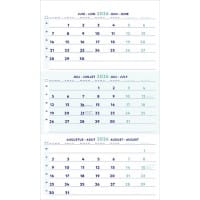 Calendrier mural Brepols Calendrier trimestriel 2026 3 Mois par page Allemand, Français, Anglais, Néerlandais 60 (L) x 0,4 (P) x 30 (H) cm Blanc