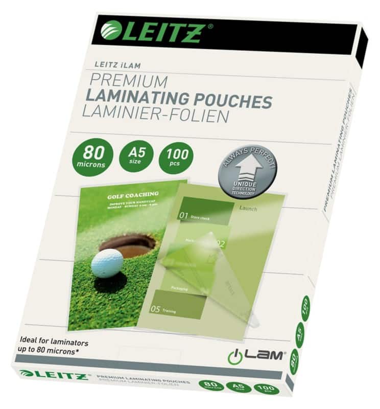 Leitz iLAM Premium Lamineerhoezen A5 Glanzend 80 micron (2 x 80) Transparant 100 Stuks