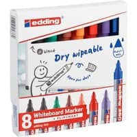 edding 360 Whiteboard-marker Kleurenassortiment Medium Ronde punt 1,5 - 3 mm 8 Stuks