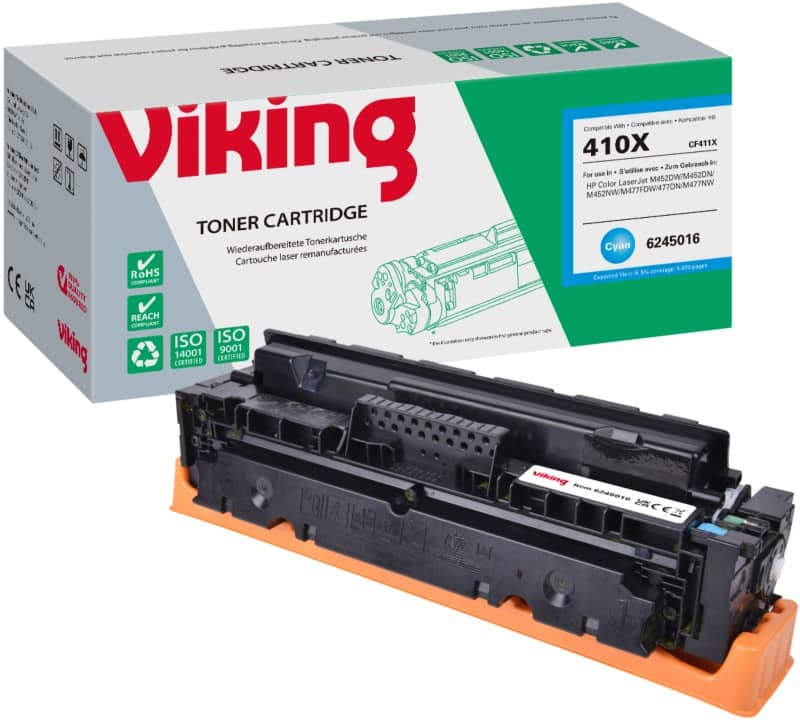 Toner Viking 410X compatible HP CF411X Cyan