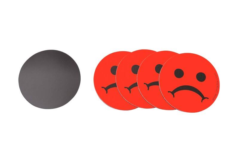 Aimants Ultradex 840005 Rouge Smiley triste 50 mm 5 unités