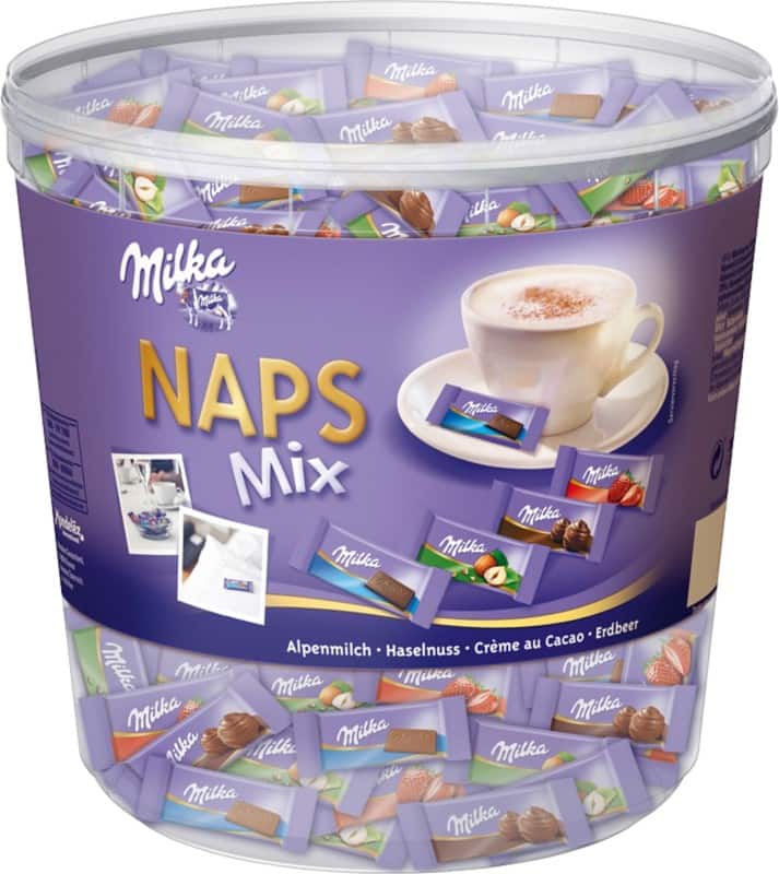 Milka Naps Mix Assortiment Mini-chocoladereep 207 Stuks à 4,6 g