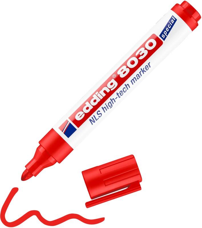 Marqueur permanent edding 8030 Permanent Rouge Fin Ogive 3 mm