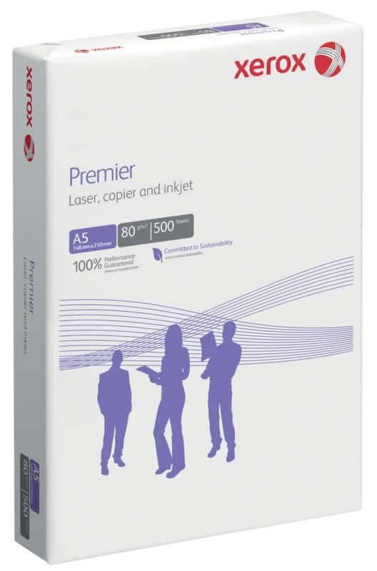 Papier imprimante Premier A5 Xerox Blanc 80 g/m² Lisse 500 Feuilles