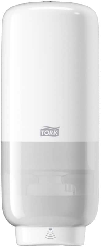 Distributeur de Savon automatique pour Savon et Désinfectant mousse Tork - 561600 - Distribution sans contact S4 - Blanc