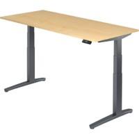 Bureau assis-debout Hammerbacher XBHM Érable, graphite 1800 x 800 x 720 mm